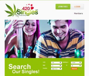 Home page for website 420singles.net.