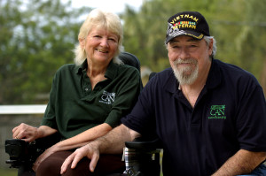 Cathy and Robert Jordan of of Parrish. Cathy Jordan is an ALS patient who credits marijuana with keeping her alive. (Herald-Tribune Staff Photo by Thomas Bender)