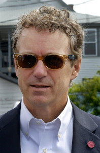 Republican presidential candidate Sen. Rand Paul, R-Ky., is seen before a campaign stop at Mary Ann's Diner Saturday, June 6, 2015, in Derry,NH (AP Photo/Jim Cole)  