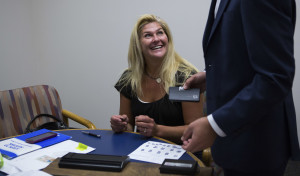 Erika Walton fills out expungement paperwork after the decriminalization of possession of marijuana at the public defenderÕs office in Portland, Ore., Aug. 18, 2015. In preparing to begin retail marijuana sales on Oct. 1, the state is blazing a profoundly new trail, legal experts and marijuana business people said. (Ruth Fremson/The New York Times)
